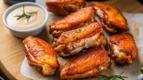 Quick Frozen Chicken Wings Made in Air Fryer